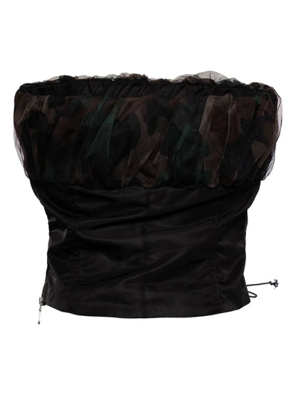 Isla Shirred Crop Bustier