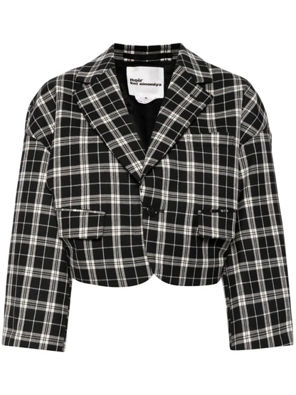 Checked Cropped Blaer