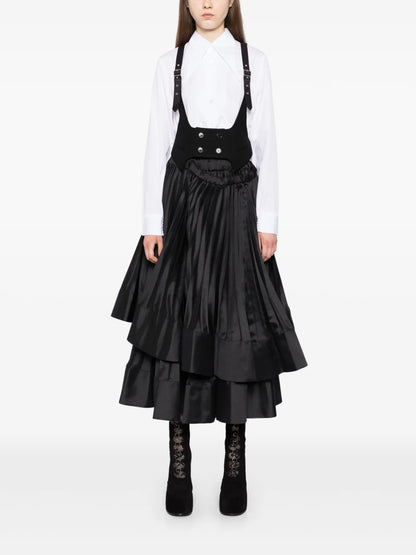 Oversized-Collar Cropped Shirt