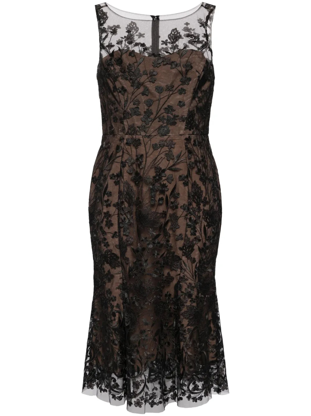 Floral Embroidery Midi Dress