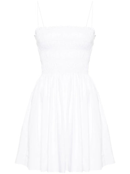 Smocked Cotton Minidress