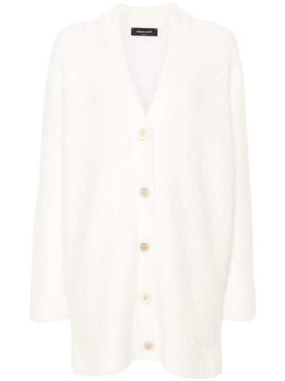 V-Neck Brushed Cardigan