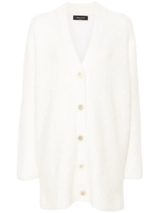 V-Neck Brushed Cardigan