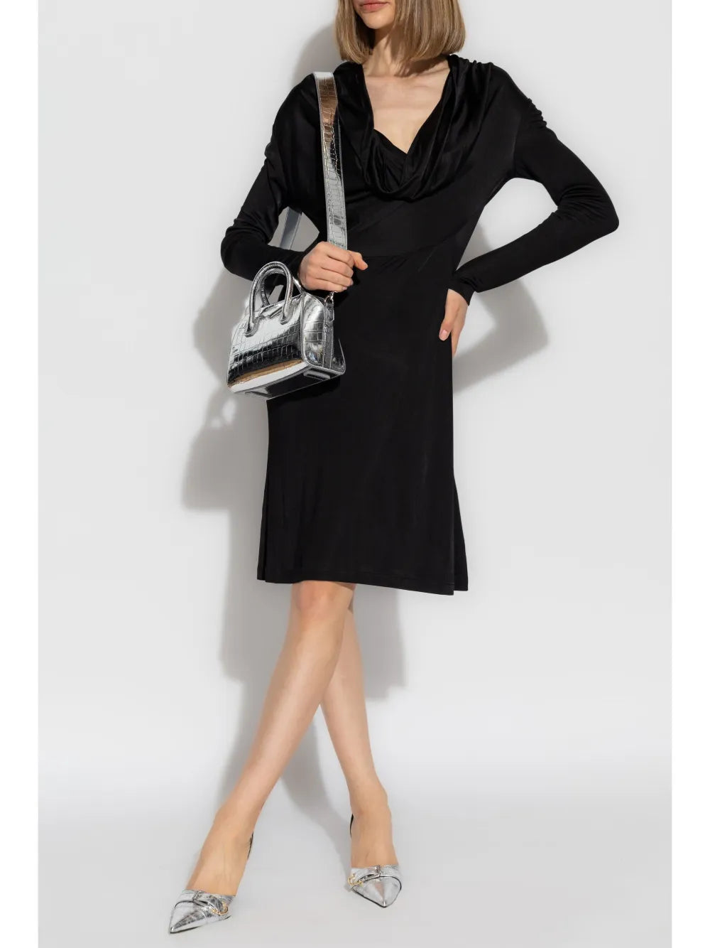 Cowl-Neck Dress