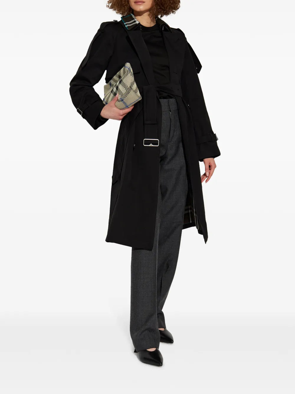 Detachable-Collar Trench Coat