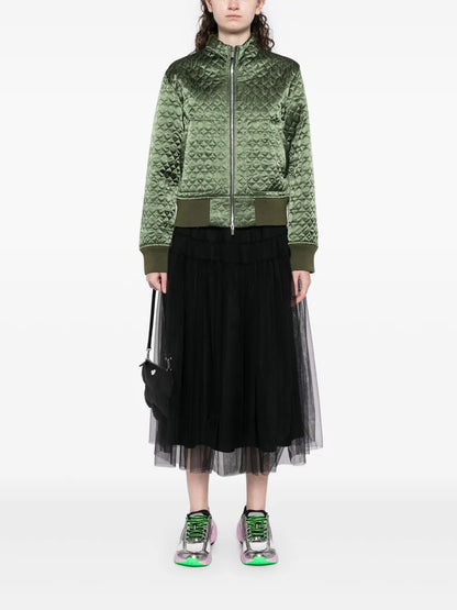 Wavy-Quilted Pattern Jacket