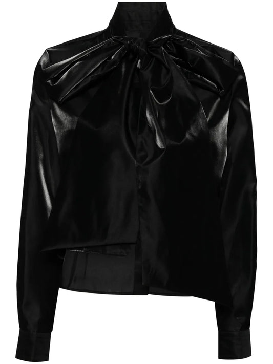 Bow Satin Shirt
