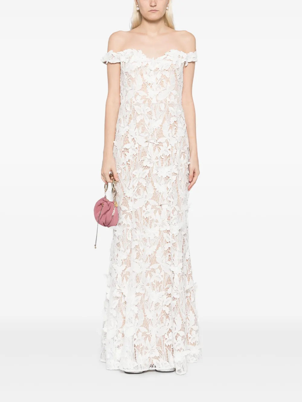 Lace-Detailing Gown