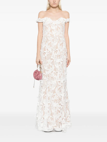 Lace-Detailing Gown