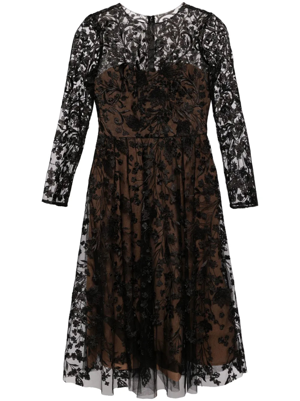 Floral Embroidery Midi Dress