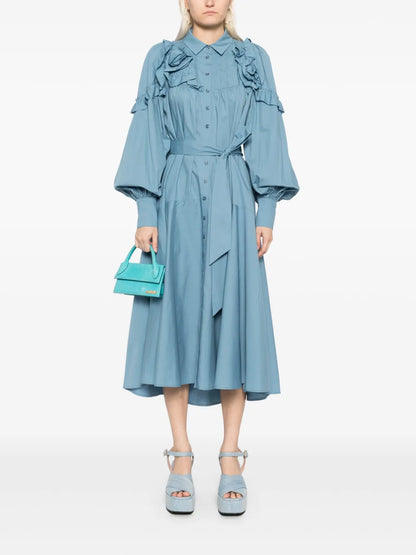 Rosette Ruffled Dress