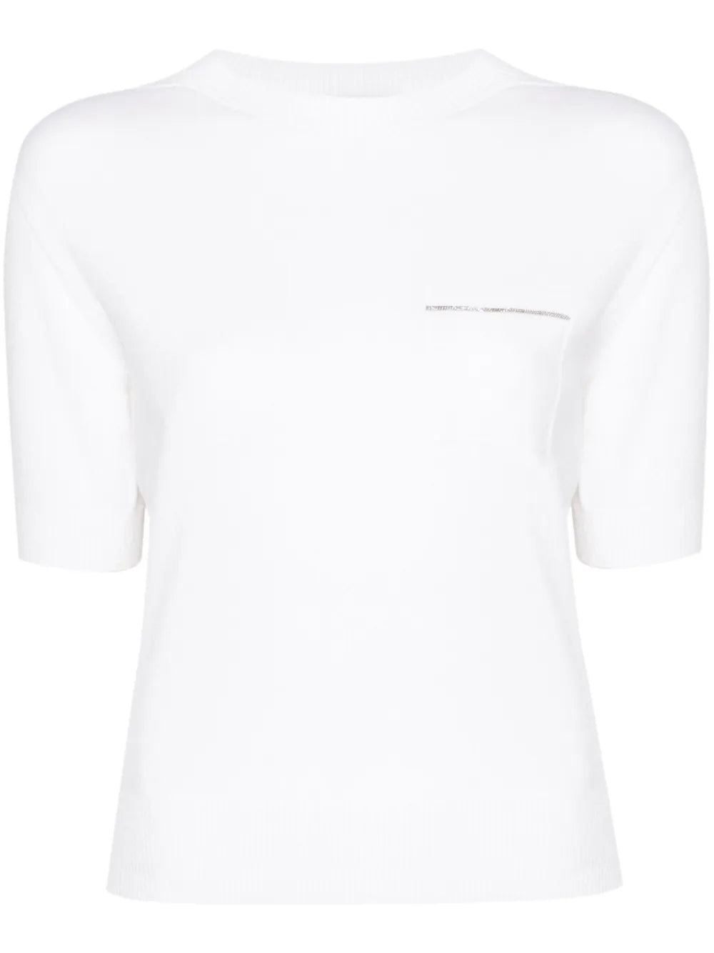 Bead-Embellished Knitted Top