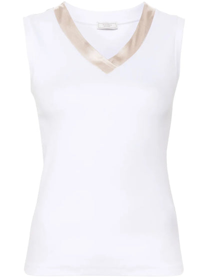 Ribbed-Knit Cotton Tank Top