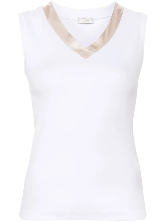 Ribbed-Knit Cotton Tank Top