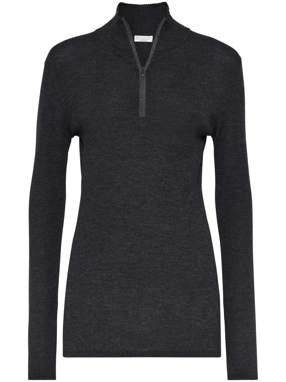 Ribbed-Knit Wool-Blend Top