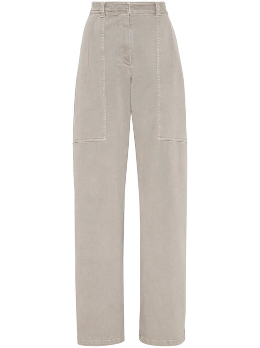 Mid-Rise Straight-Leg Jeans