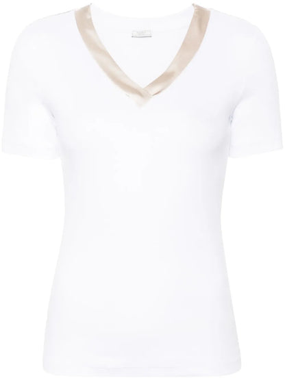 Ribbed-Knit Cotton T-Shirt