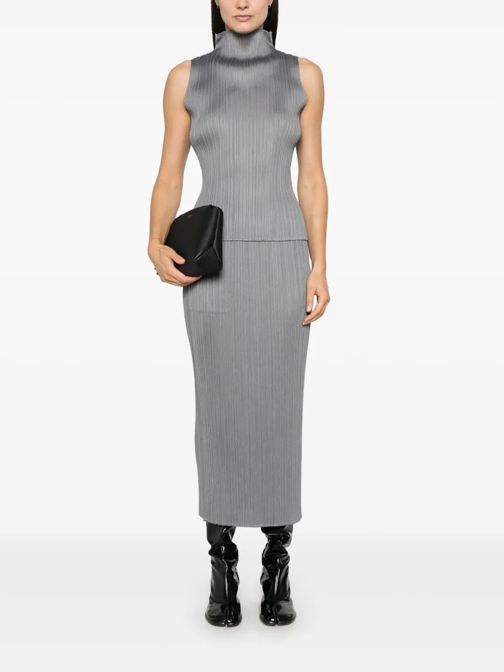 Pleated Midi Skirt