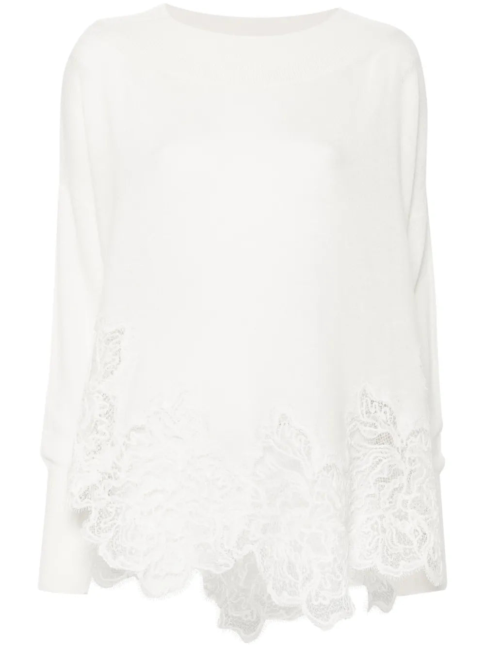 Lace-Detail Cashmere Jumper