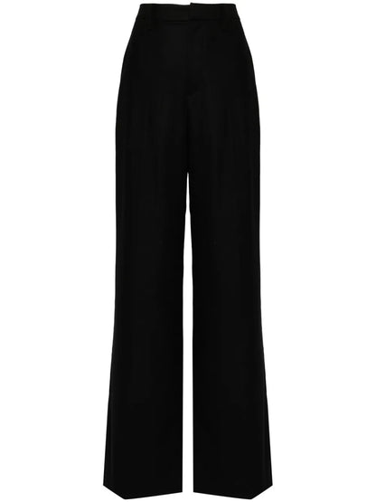 Monili-Detail Wide-Leg Trousers