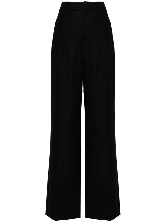 Monili-Detail Wide-Leg Trousers