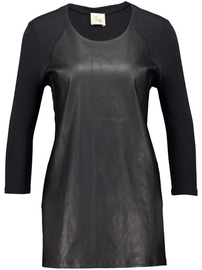 Leather Long-Sleeve T-Shirt
