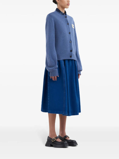 Logo-Patch Cashmere Cardigan