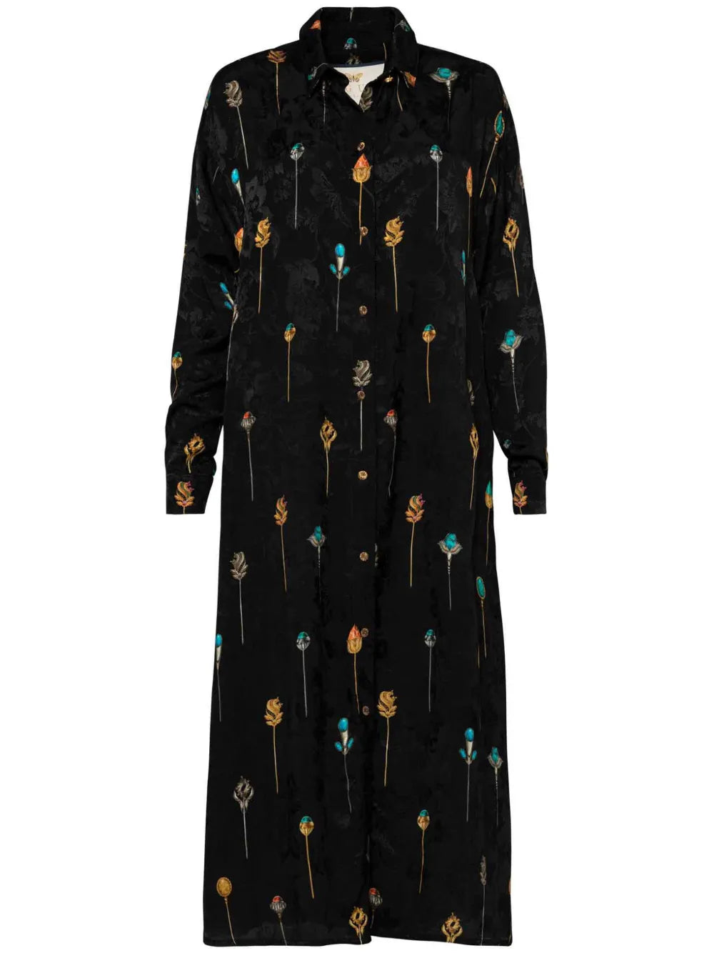 Frida Ornamento Maxi Shirt Dress