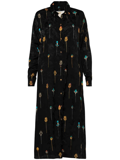 Frida Ornamento Maxi Shirt Dress