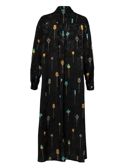 Frida Ornamento Maxi Shirt Dress