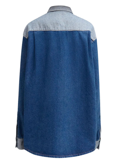 Denim Patch Cotton Shirt