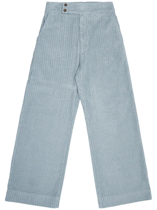 Straight-Leg Cotton Trousers