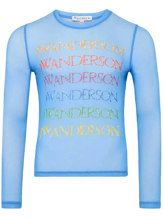Logo-Print Mesh T-Shirt