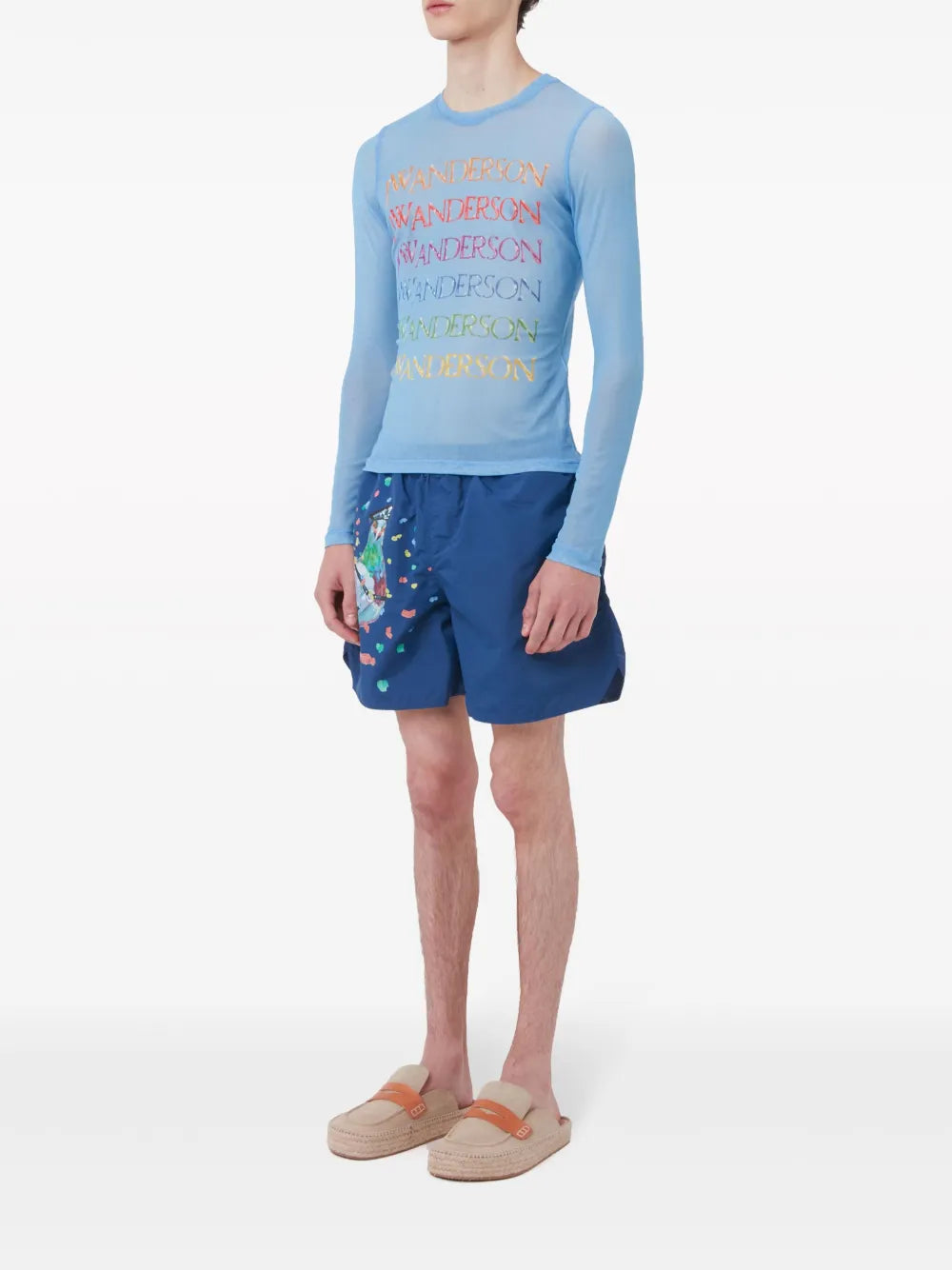 Logo-Print Mesh T-Shirt