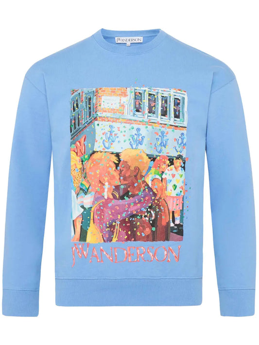 Graphic-Print Organic-Cotton Sweatshirt