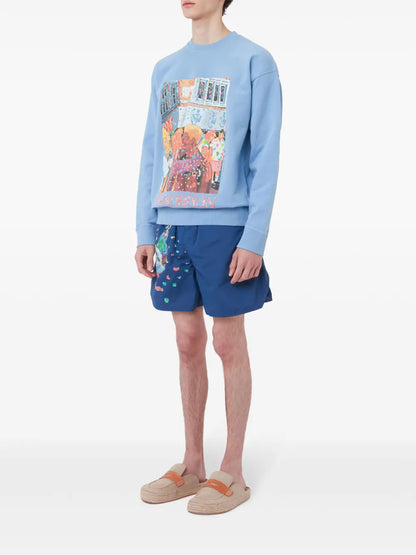 Graphic-Print Organic-Cotton Sweatshirt