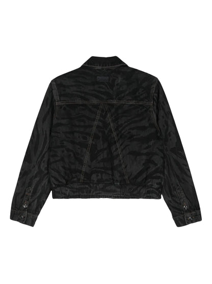 Zebra.Print Denim Jacket
