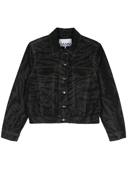 Zebra.Print Denim Jacket