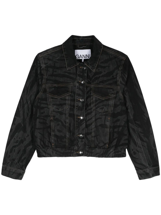 Zebra.Print Denim Jacket