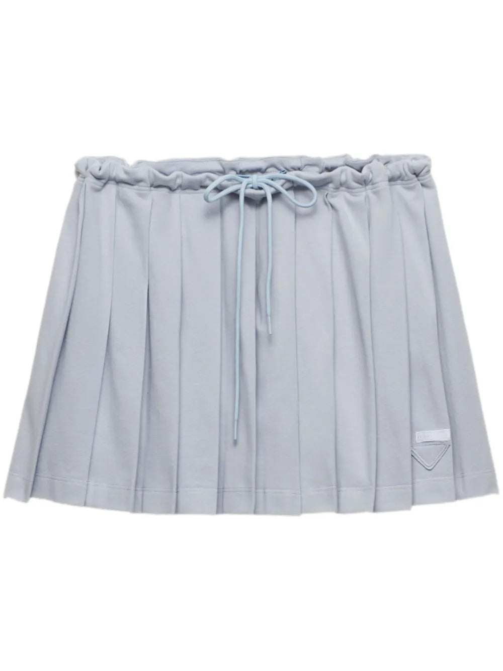 Piqué Pleated Mini-Skirt