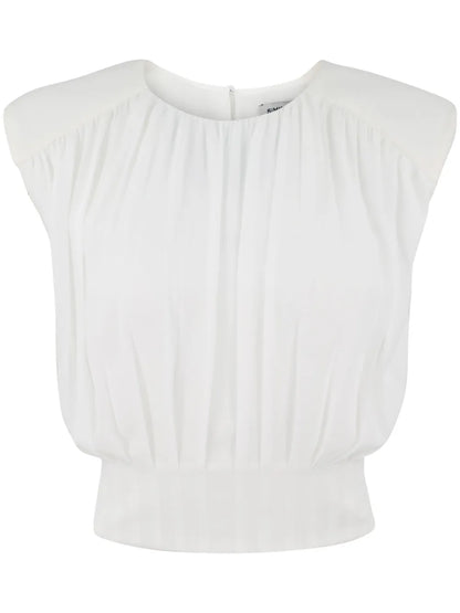Pleated Sleeveless Top