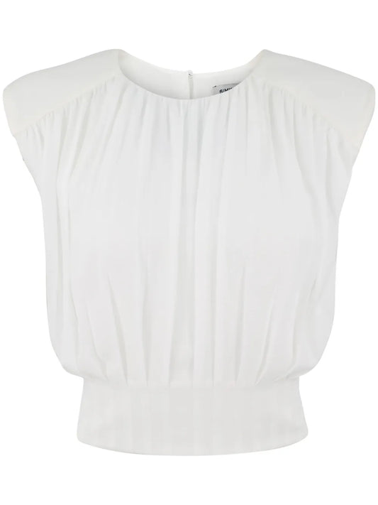 Pleated Sleeveless Top