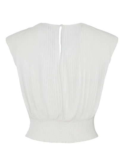 Pleated Sleeveless Top