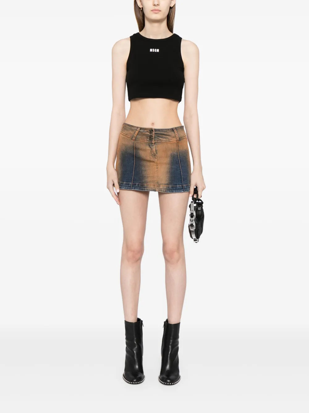 Logo-Embroidered Cropped Top