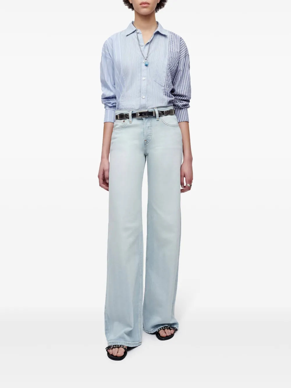 Mid-Rise Wide Jeans