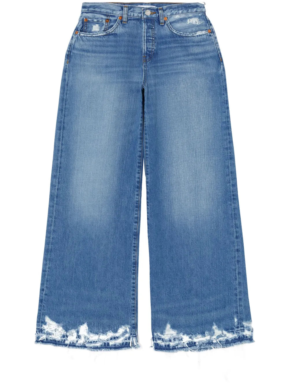 Mid-Rise Wide Jeans
