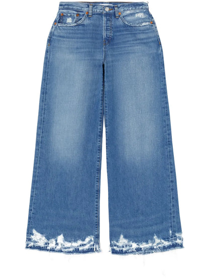 Mid-Rise Wide Jeans