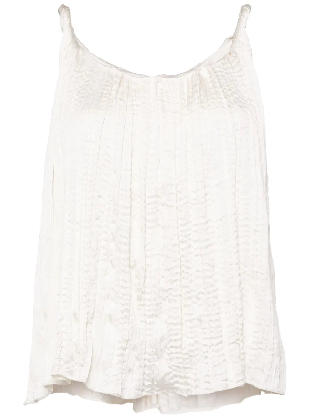 Plissé-Effect Sleeveless Blouse