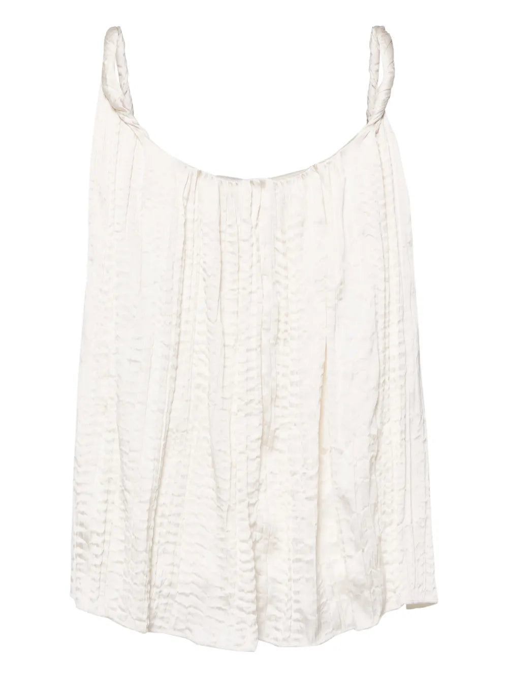 Plissé-Effect Sleeveless Blouse