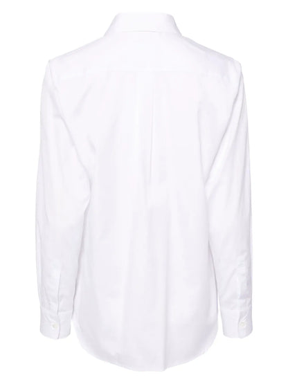 Ruffle-Trimmed Pleated Shirt